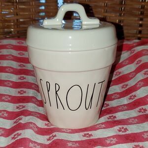 Rae Dunn by Magenta SPROUT Pot with Lid NWT